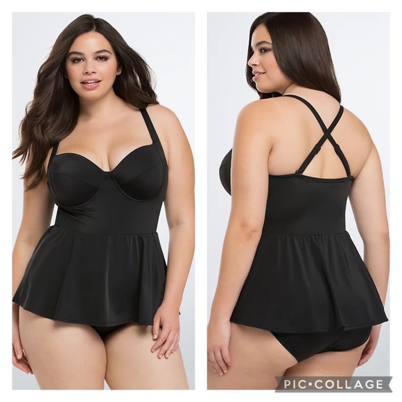 torrid Other - NWT Torrid Black One Piece Skirt Swimsuit Size 3